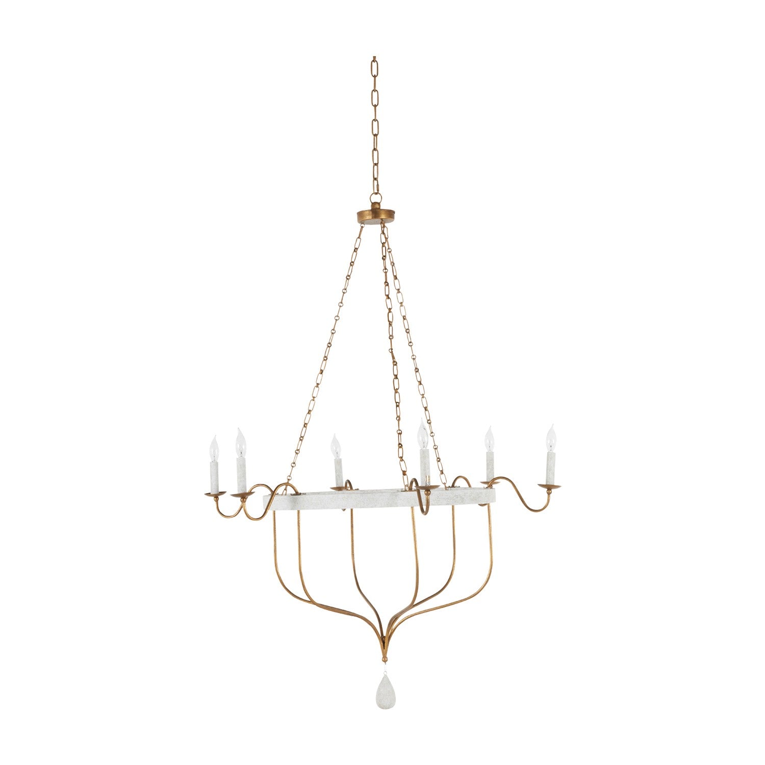 Gabby - SCH-168015 - Six Light Chandelier - Karla - Gilded Gold/Textured White
