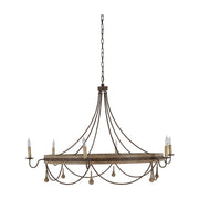 Gabby - SCH-169005 - Six Light Chandelier - Jean - Rust/White Washed Wood