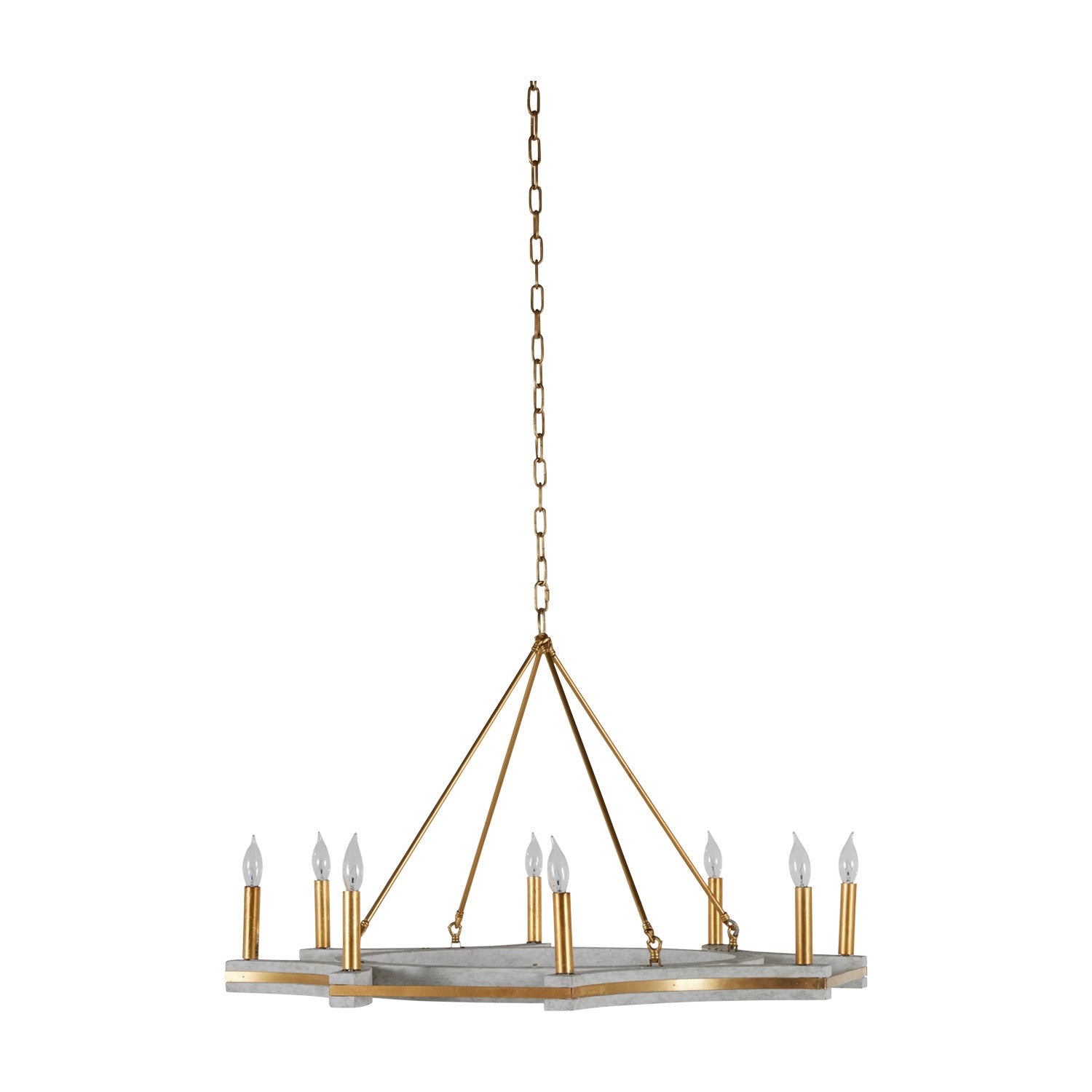 Gabby - SCH-169040 - Eight Light Chandelier - Lockhart - Cloud White/Vintage Gold