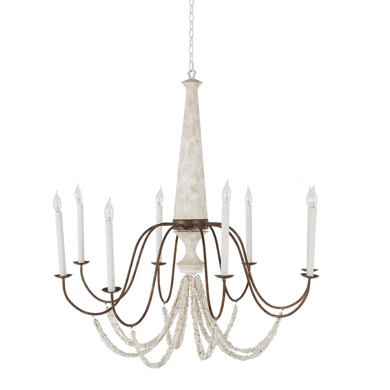 Gabby - SCH-169060 - Eight Light Chandelier - Judith - Distressed Ivory/Rust