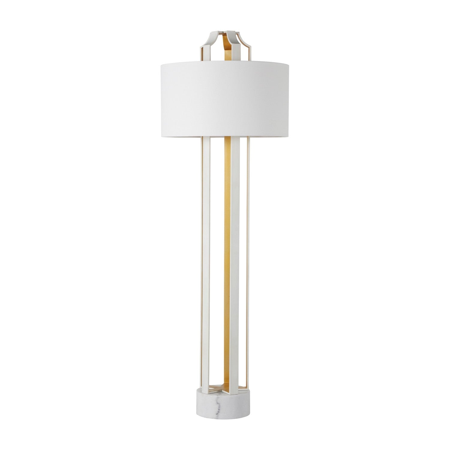 Gabby - SCH-169095 - One Light Floor Lamp - Krista - Coral White/Vintage Gold/White Linen