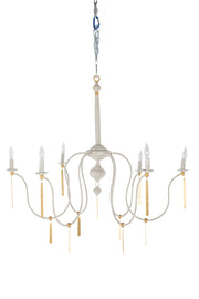 Gabby - SCH-170075 - Six Light Chandelier - Tracy - Textured White/Vintage Gold