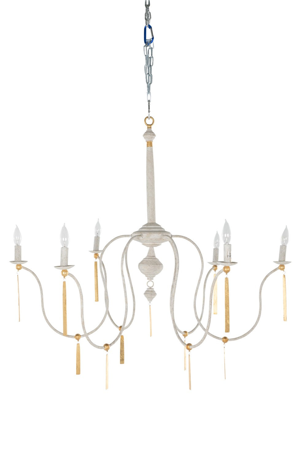 Gabby - SCH-170075 - Six Light Chandelier - Tracy - Textured White/Vintage Gold