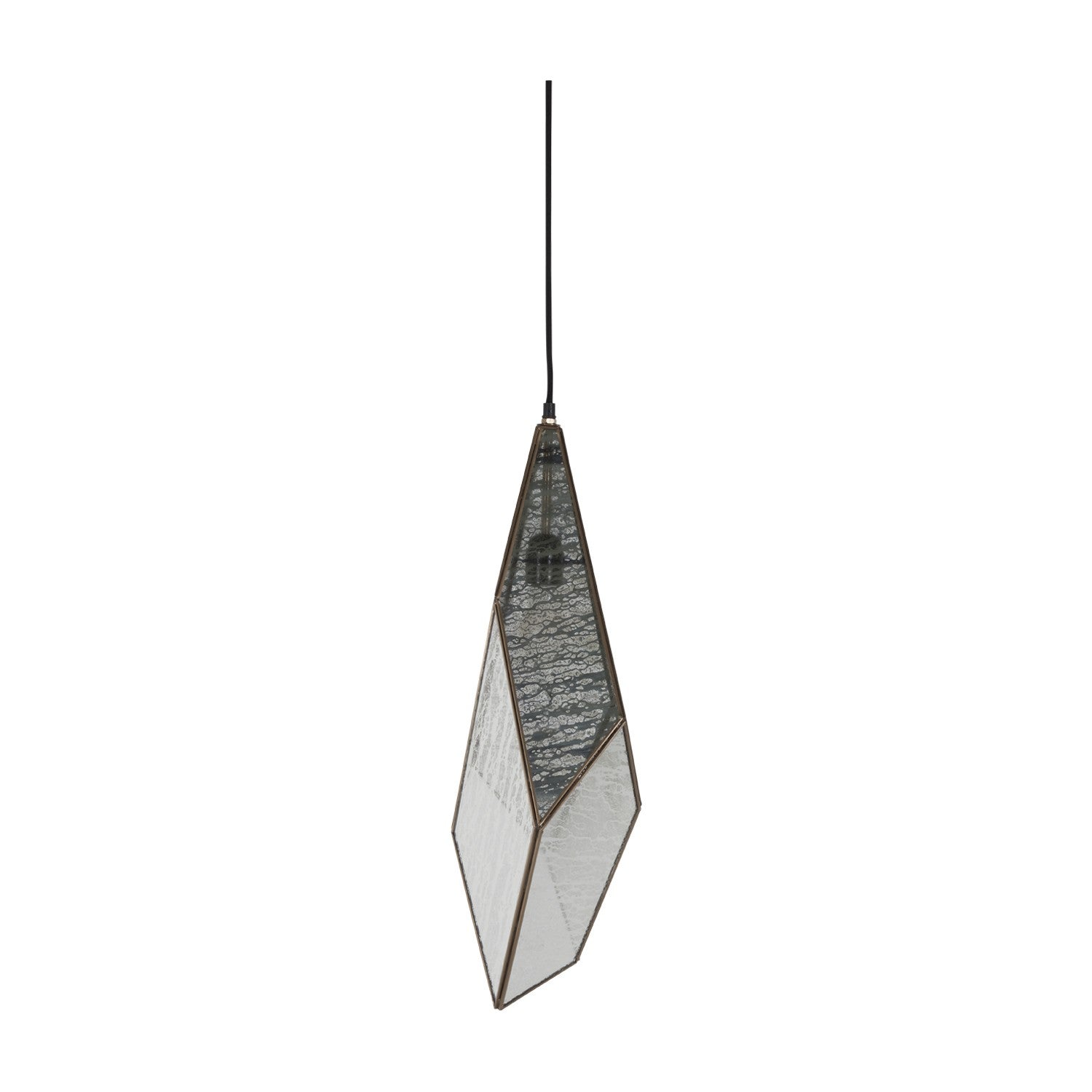 Gabby - SCH-170355 - One Light Pendant - Mara - Antique Brushed Brass/Silver Mercury Glass