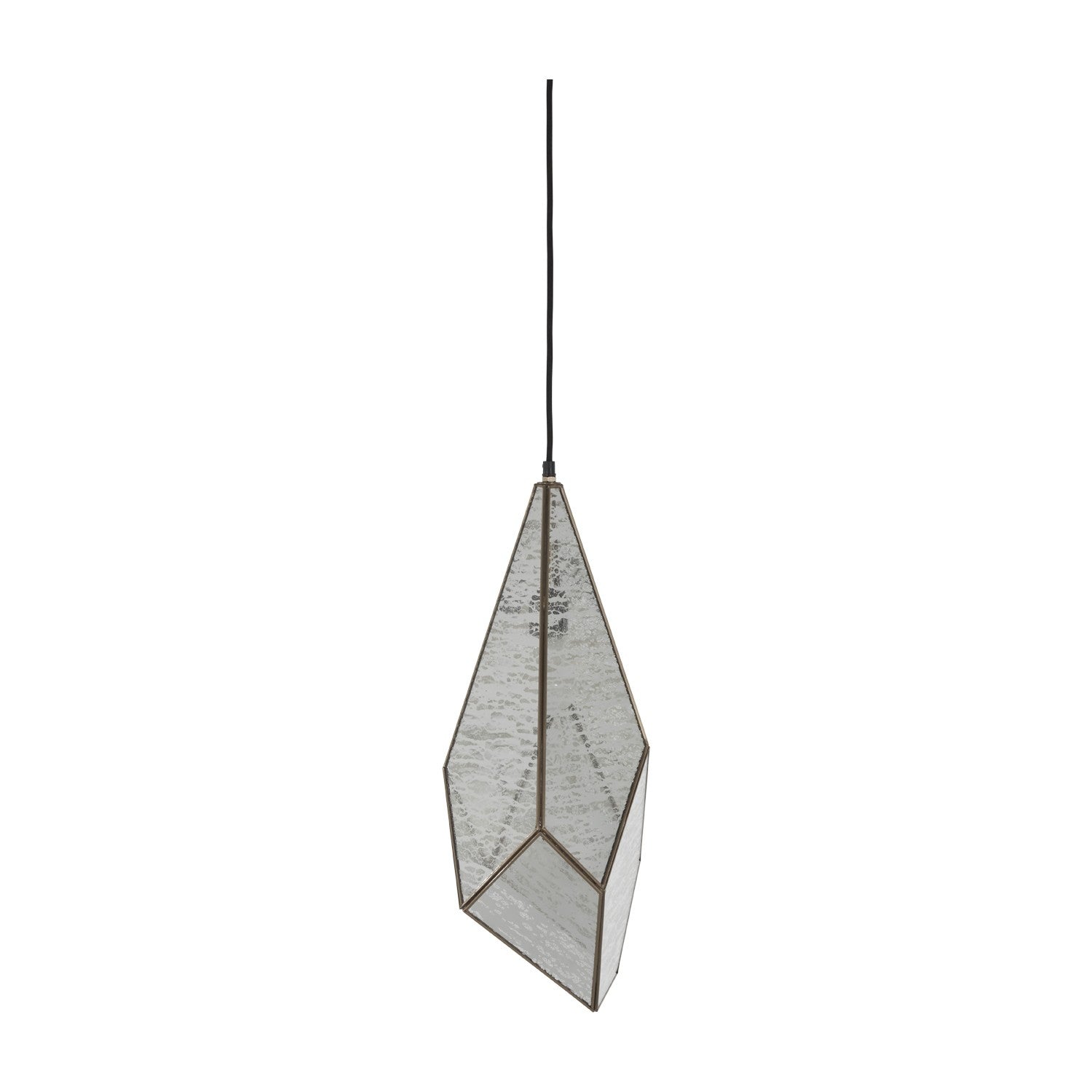 Gabby - SCH-170360 - One Light Pendant - Malina - Antique Brushed Brass/Silver Mercury Glass