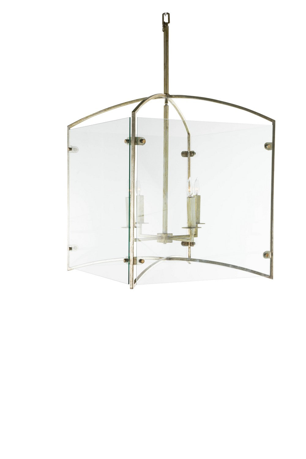 Gabby - SCH-170445 - Four Light Chandelier - Fleur - Champagne Silver/Tempered Glass