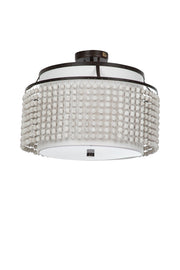 Gabby - SCH-170470 - Two Light Semi-Flush Mount - Joanna - Venetian Rust/Distressed Ivory/Feather White Linen/White Acrylic