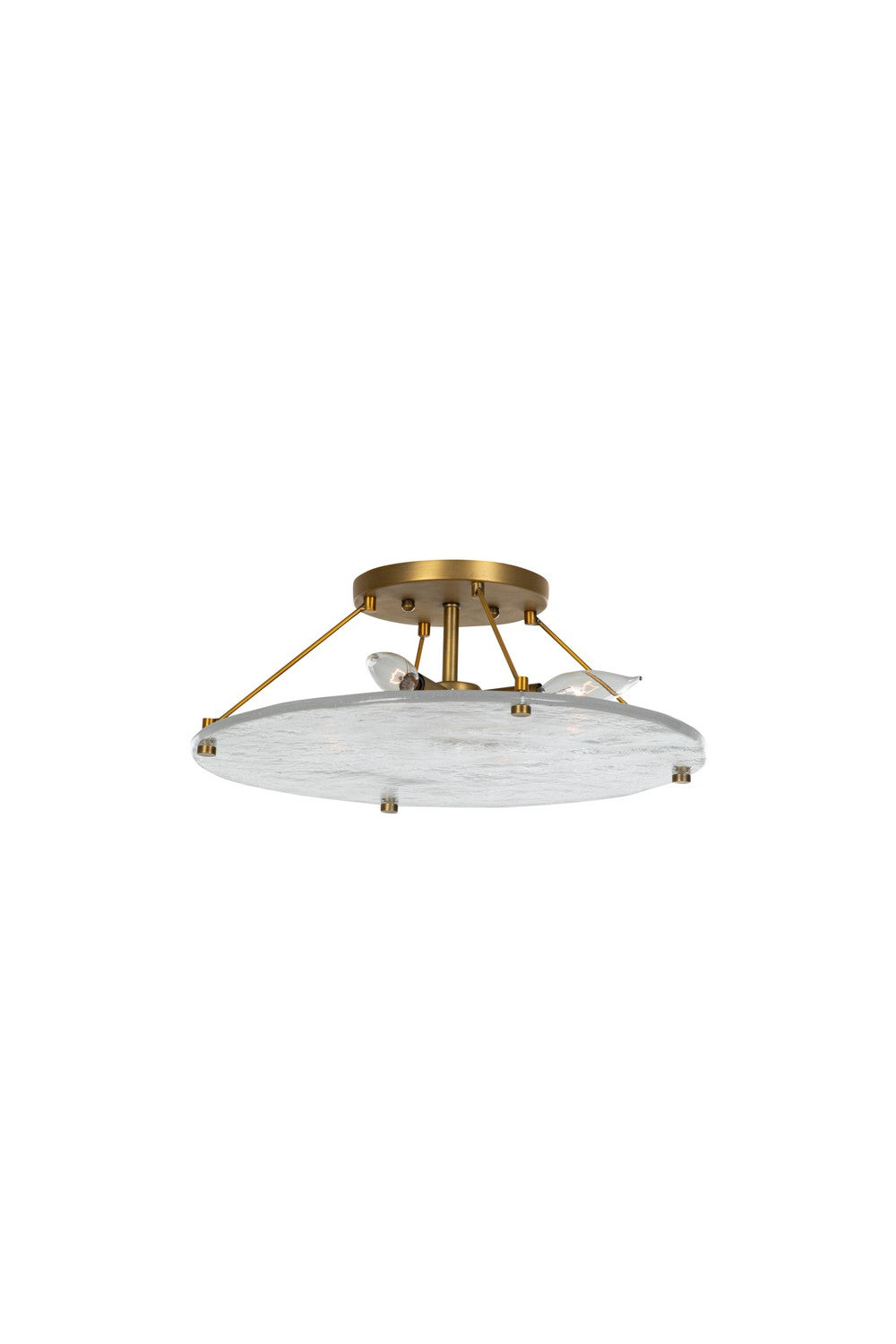 Gabby - SCH-170500 - Four Light Flush Mount - Madison - Stained Gold/Cast Glass
