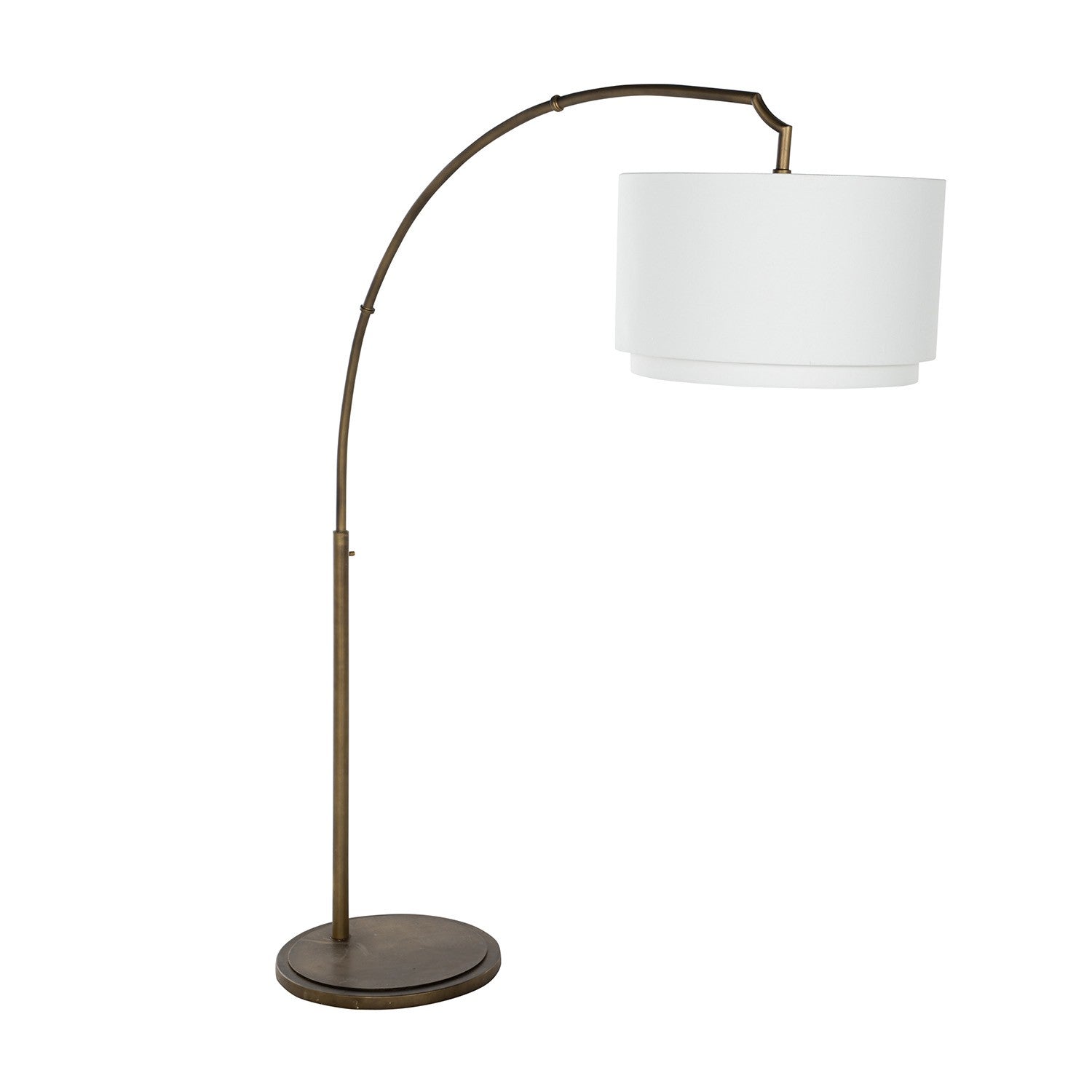 Gabby - SCH-175006 - One Light Floor Lamp - Caesar - Brushed Brass/Feather White Linen