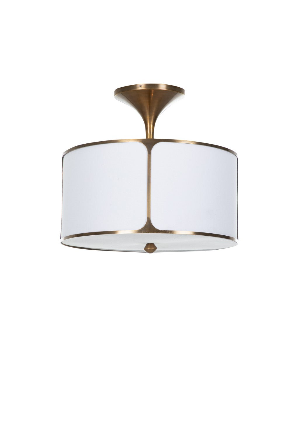 Gabby - SCH-175013 - Two Light Semi-Flush Mount - Dove - Aged Bronze/Salt Linen