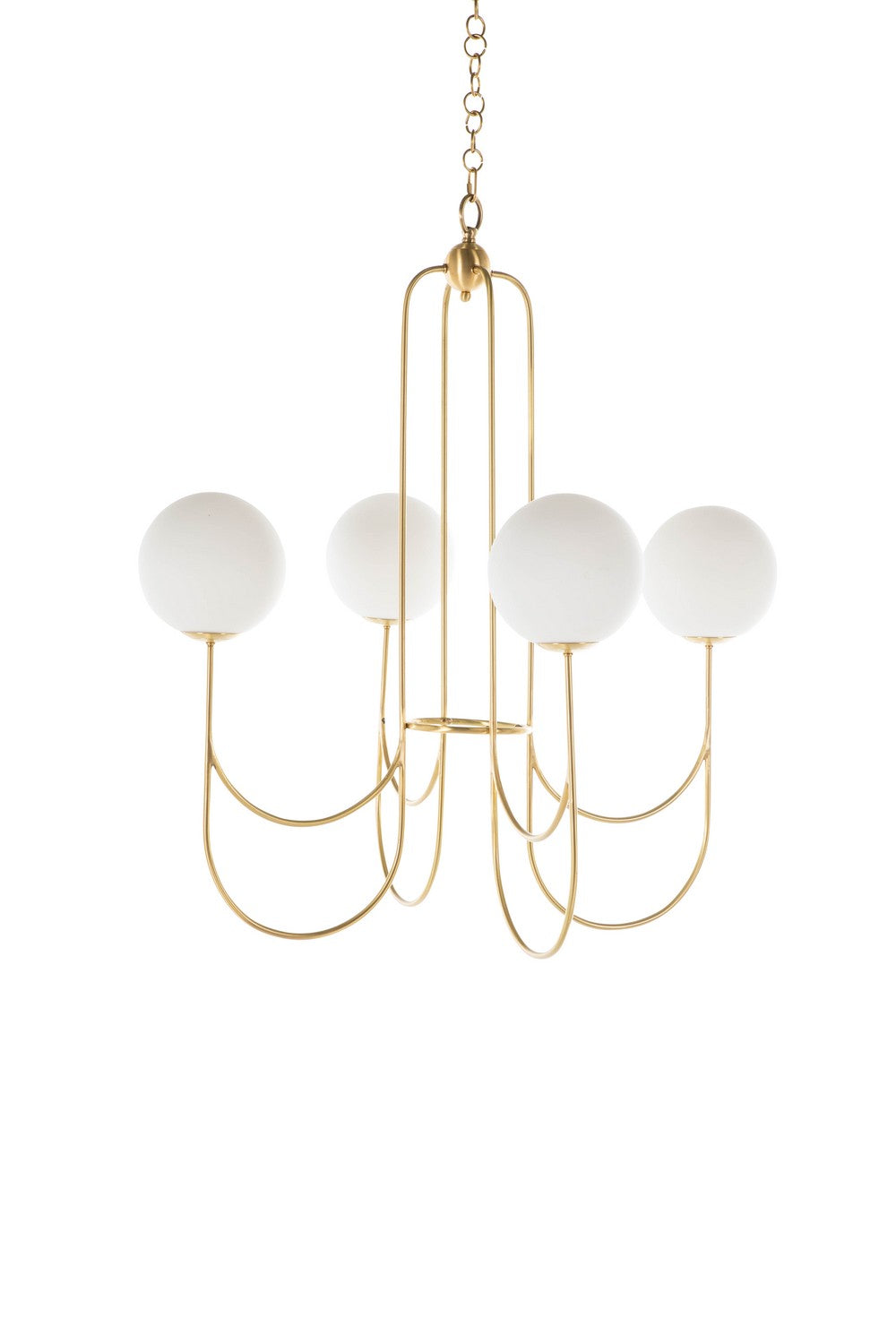 Gabby - SCH-175019 - Four Light Chandelier - Granville - Brass/Matte Frosted Glass
