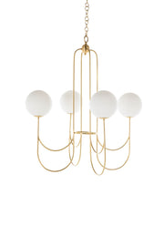 Gabby - SCH-175019 - Four Light Chandelier - Granville - Brass/Matte Frosted Glass
