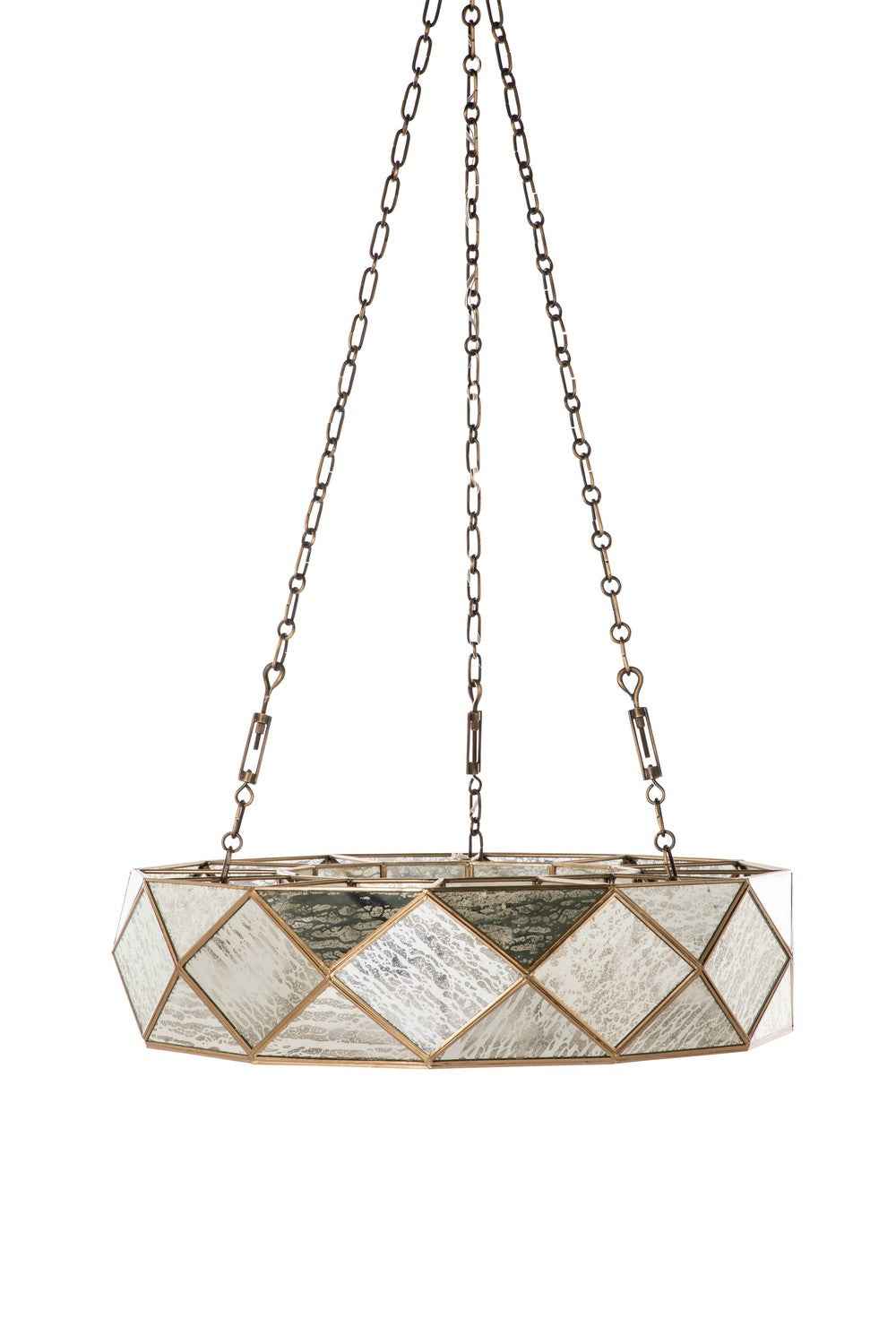 Gabby - SCH-175025 - Four Light Chandelier - Maybelle - Antique Brushed Brass/Silver Mercury Glass