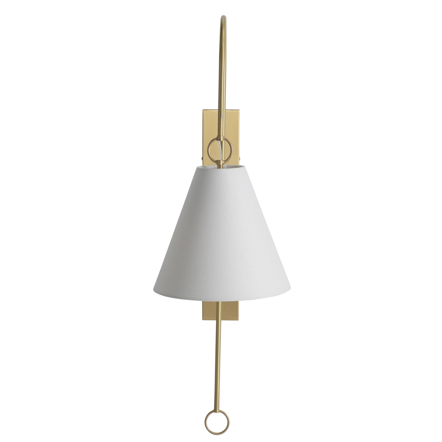 Gabby - SCH-175054 - One Light Wall Sconce - Anniston - Brass/Feather White Linen