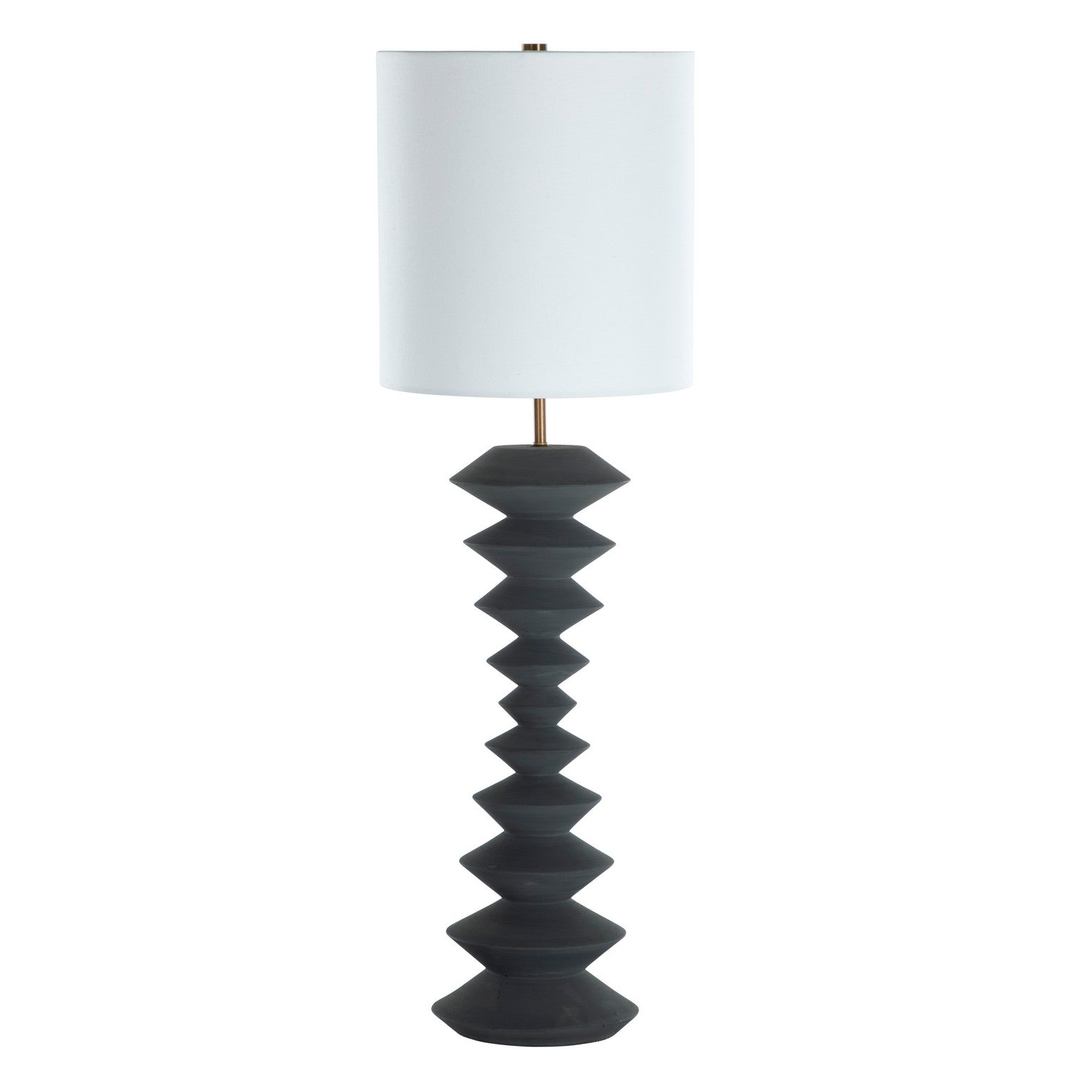 Gabby - SCH-175154 - One Light Console Lamp - Irving - Textured Charcoal Grey/Dark Bronze/Linen Fabric