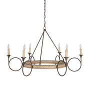 Gabby - SCH-290275 - Six Light Chandelier - Bailey - White Washed Wood/Rust