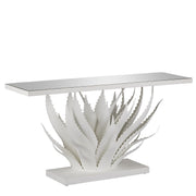 Currey and Company - 4000-0168 - Console Table - Gesso White/Mirror