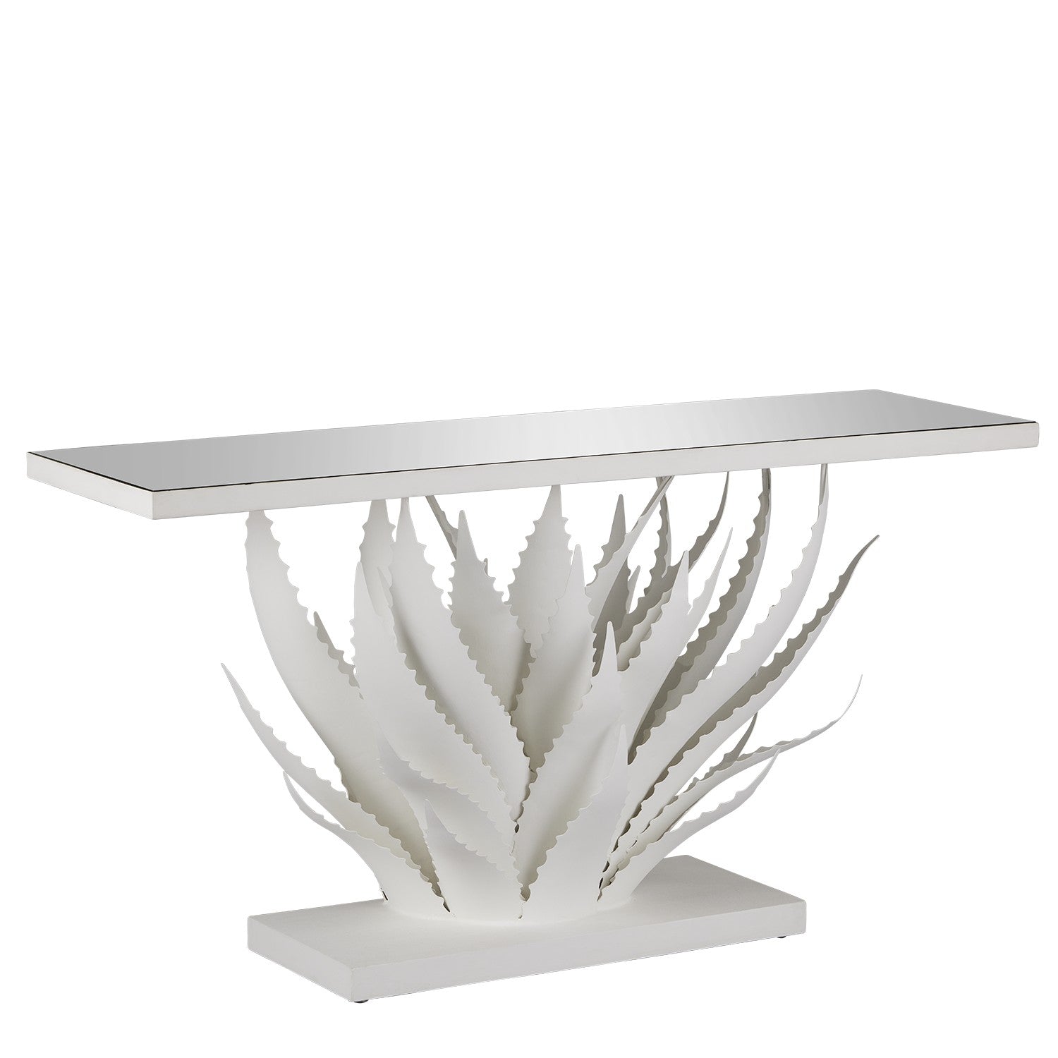 Currey and Company - 4000-0168 - Console Table - Gesso White/Mirror