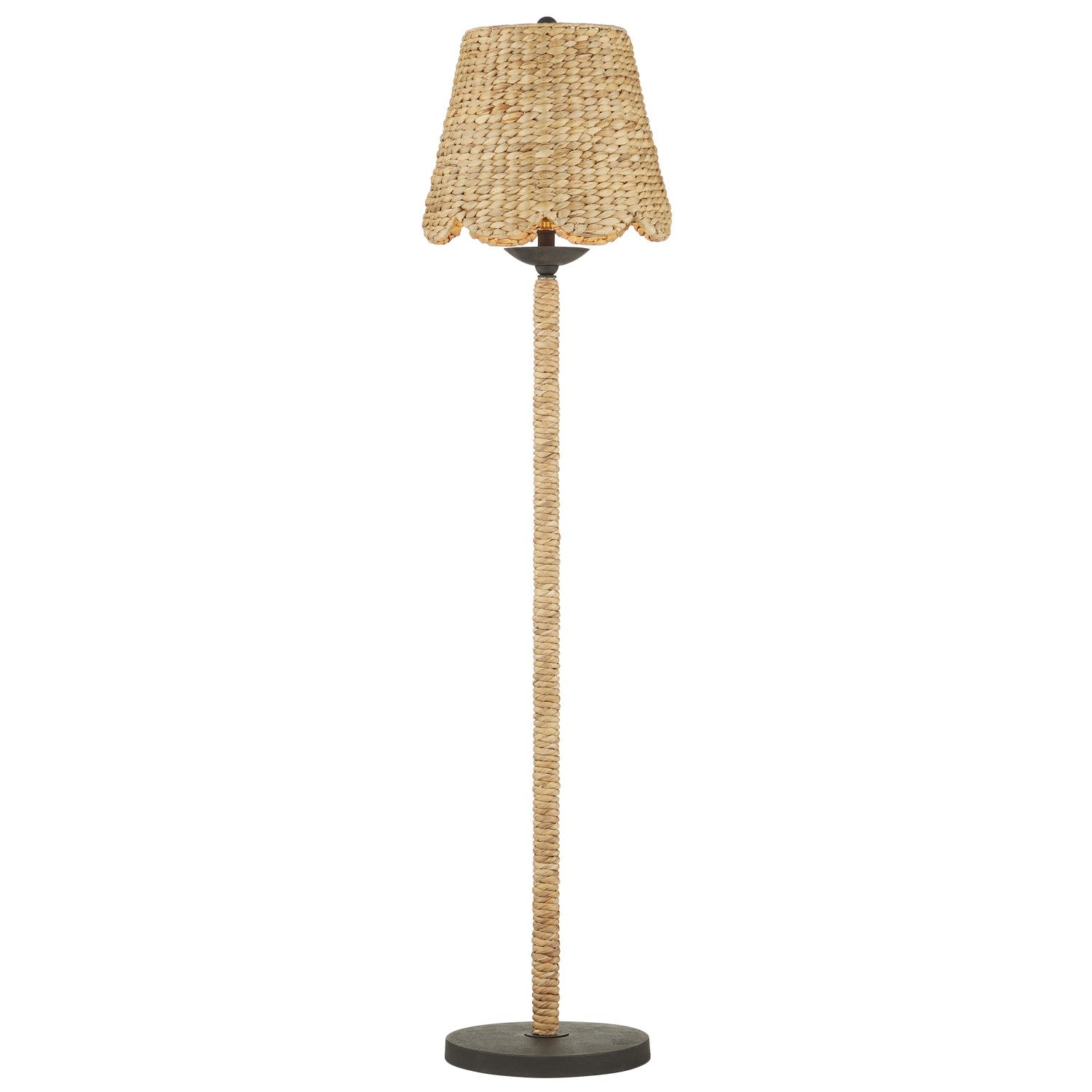 Currey and Company - 8000-0139 - One Light Floor Lamp - Annabelle Collection - Natural/Molé Black