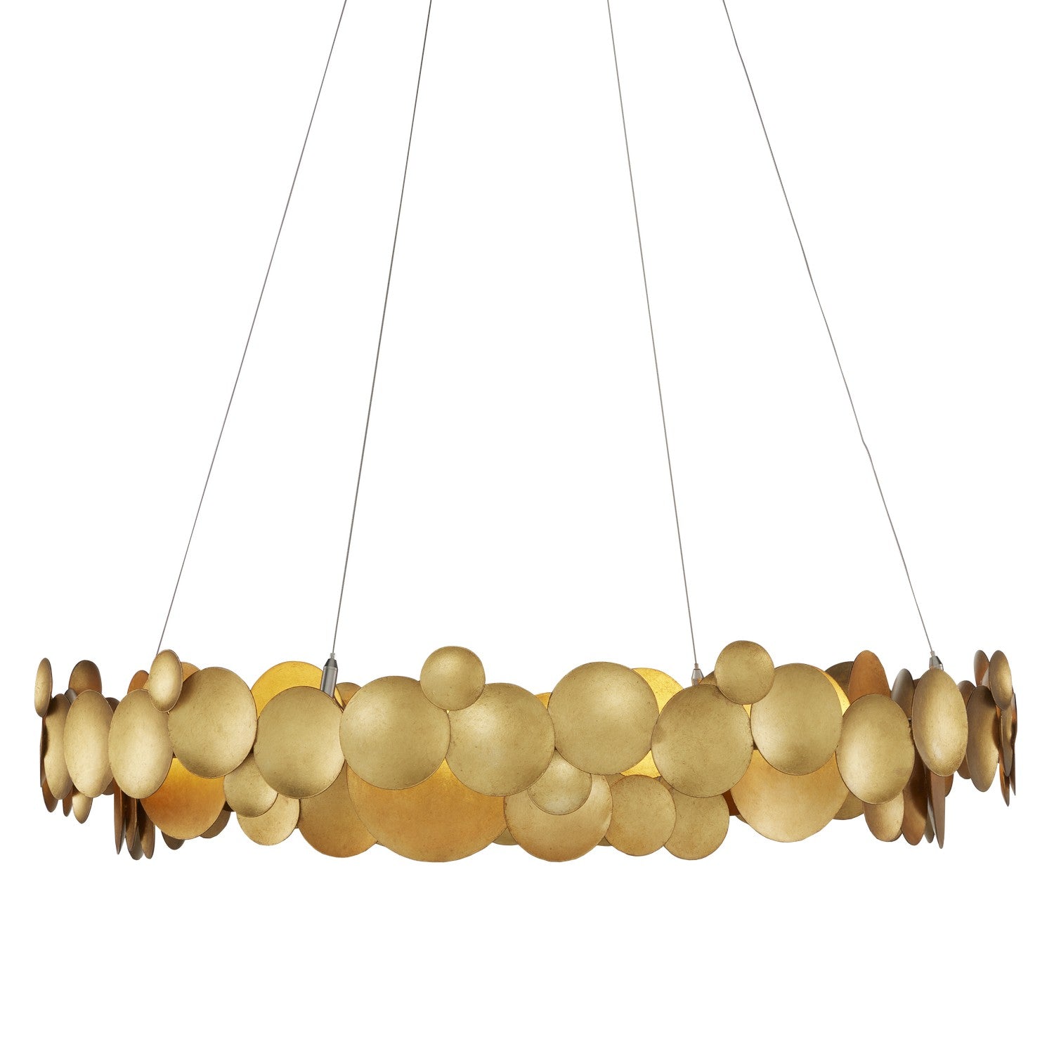 Currey and Company - 9000-0972 - One Light Chandelier - Contemporary Gold Leaf