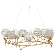 Currey and Company - 9000-1080 - Nine Light Chandelier - Contemporary Silver Leaf/Silver/Contemporary Gold Leaf