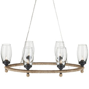 Currey and Company - 9000-1086 - Six Light Chandelier - Natural/Clear/French Black