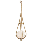 Currey and Company - 9000-1104 - One Light Pendant - Natural/Dorado Gold/Frosted White
