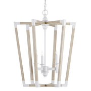 Currey and Company - 9000-1112 - Three Light Lantern - Sugar White/Sandstone