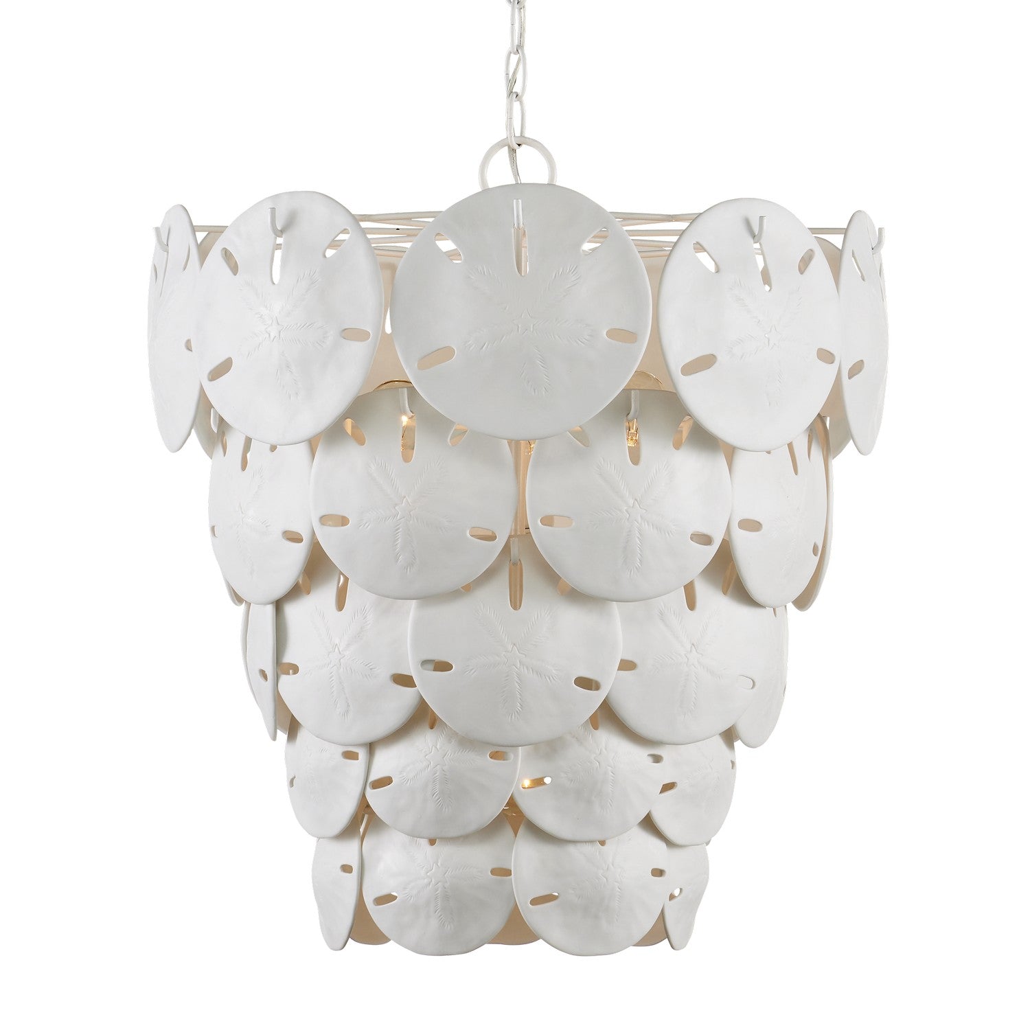 Currey and Company - 9000-1113 - Five Light Chandelier - Sugar White/White