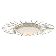 Currey and Company - 9999-0068 - One Light Flush Mount - Silver Leaf