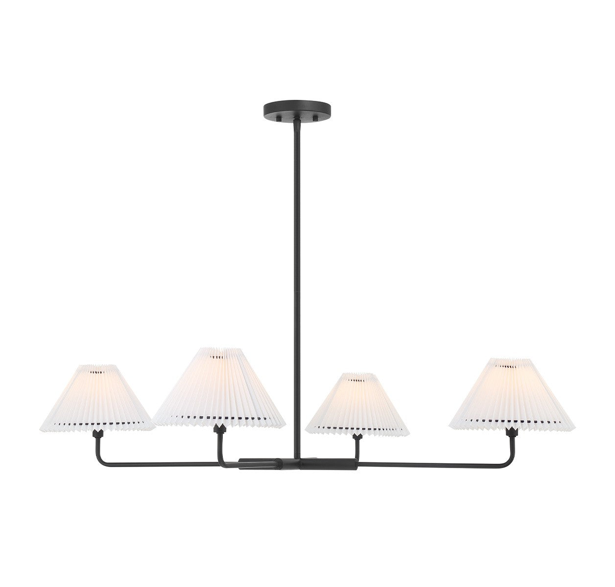 Meridian - M100121MBK - Four Light Chandelier - Matte Black