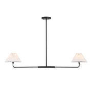 Meridian - M100122MBK - Two Light Linear Chandelier - Matte Black
