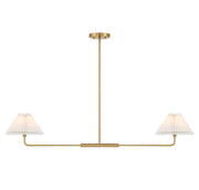 Meridian - M100122NB - Two Light Linear Chandelier - Natural Brass