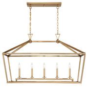 Savoy House - 1-424-5-322 - Five Light Linear Chandelier - Townsend - Warm Brass