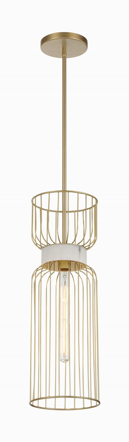 Minka-Lavery - 3392-754 - One Light Mini Pendant - Park Slope by Robin Baron - Nouveau Gold