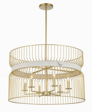 Minka-Lavery - 3396-754 - Six Light Pendant - Park Slope - Nouveau Gold