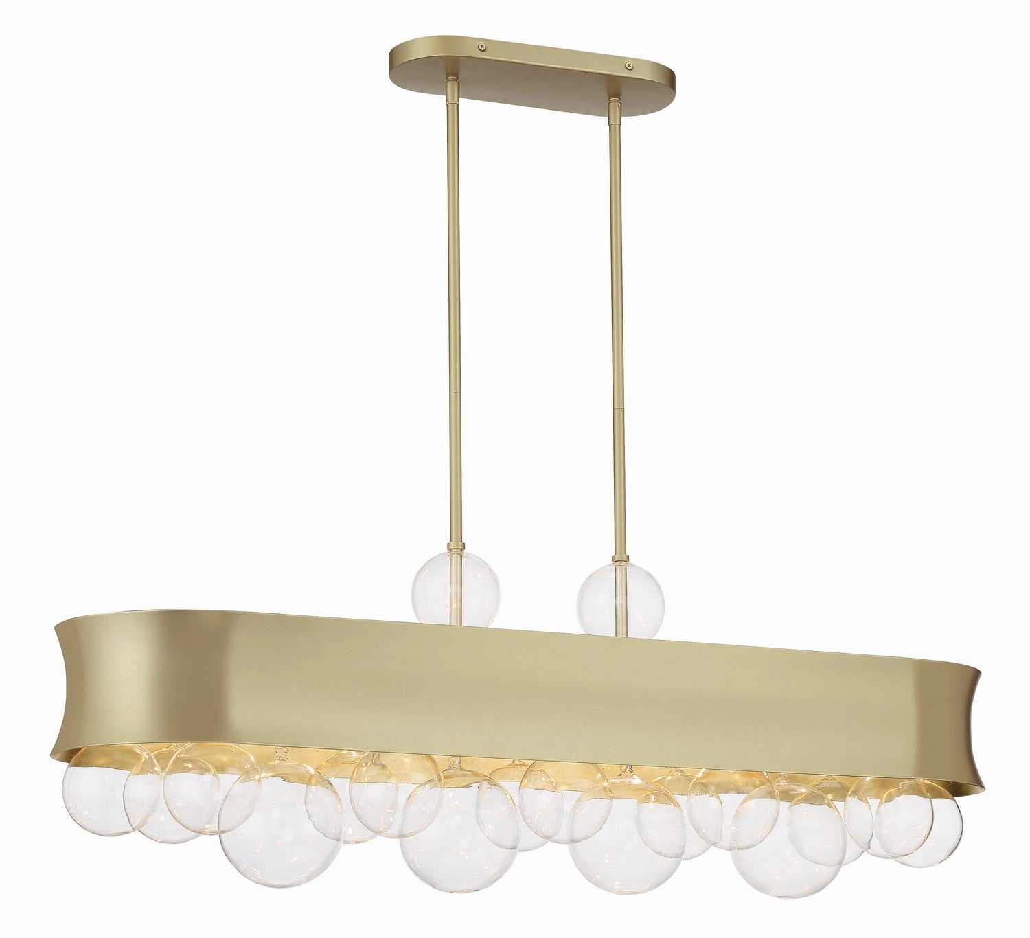 Minka-Lavery - 5196-697 - Six Light Island Pendant - Verdi Square by Robin Baron - Soft Gold