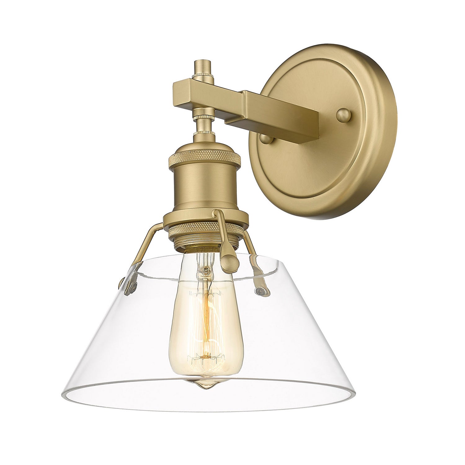 Golden - 3306-BA1 BCB-CLR - One Light Bath Vanity - Orwell - Brushed Champagne Brass