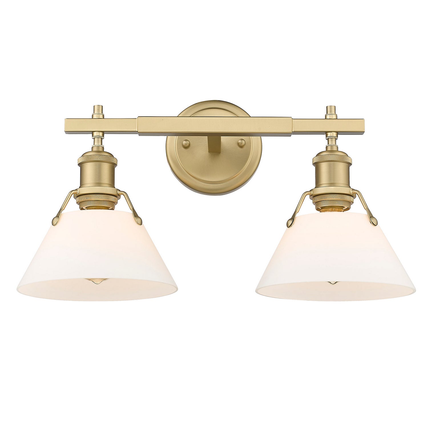 Golden - 3306-BA2 BCB-OP - Two Light Bath Vanity - Orwell - Brushed Champagne Brass