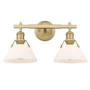 Golden - 3306-BA2 BCB-OP - Two Light Bath Vanity - Orwell - Brushed Champagne Brass