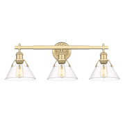 Golden - 3306-BA3 BCB-CLR - Three Light Bath Vanity - Orwell - Brushed Champagne Brass