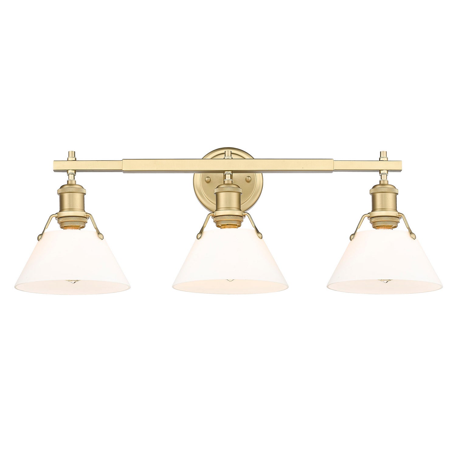 Golden - 3306-BA3 BCB-OP - Three Light Bath Vanity - Orwell - Brushed Champagne Brass
