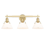 Golden - 3306-BA3 BCB-OP - Three Light Bath Vanity - Orwell - Brushed Champagne Brass