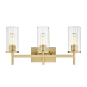 Golden - 7011-BA3 BCB-CLR - Three Light Bath Vanity - Winslett - Brushed Champagne Brass