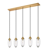 Z-Lite - 651P-5L-RB - Five Light Linear Chandelier - Arden - Rubbed Brass