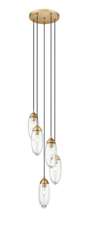 Z-Lite - 651P-5R-RB - Five Light Chandelier - Arden - Rubbed Brass