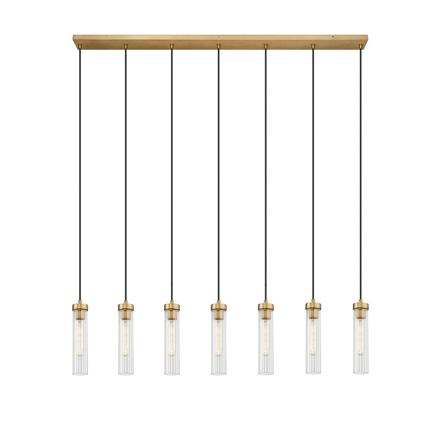 Z-Lite - 740P-7L-RB - Seven Light Linear Chandelier - Beau - Rubbed Brass