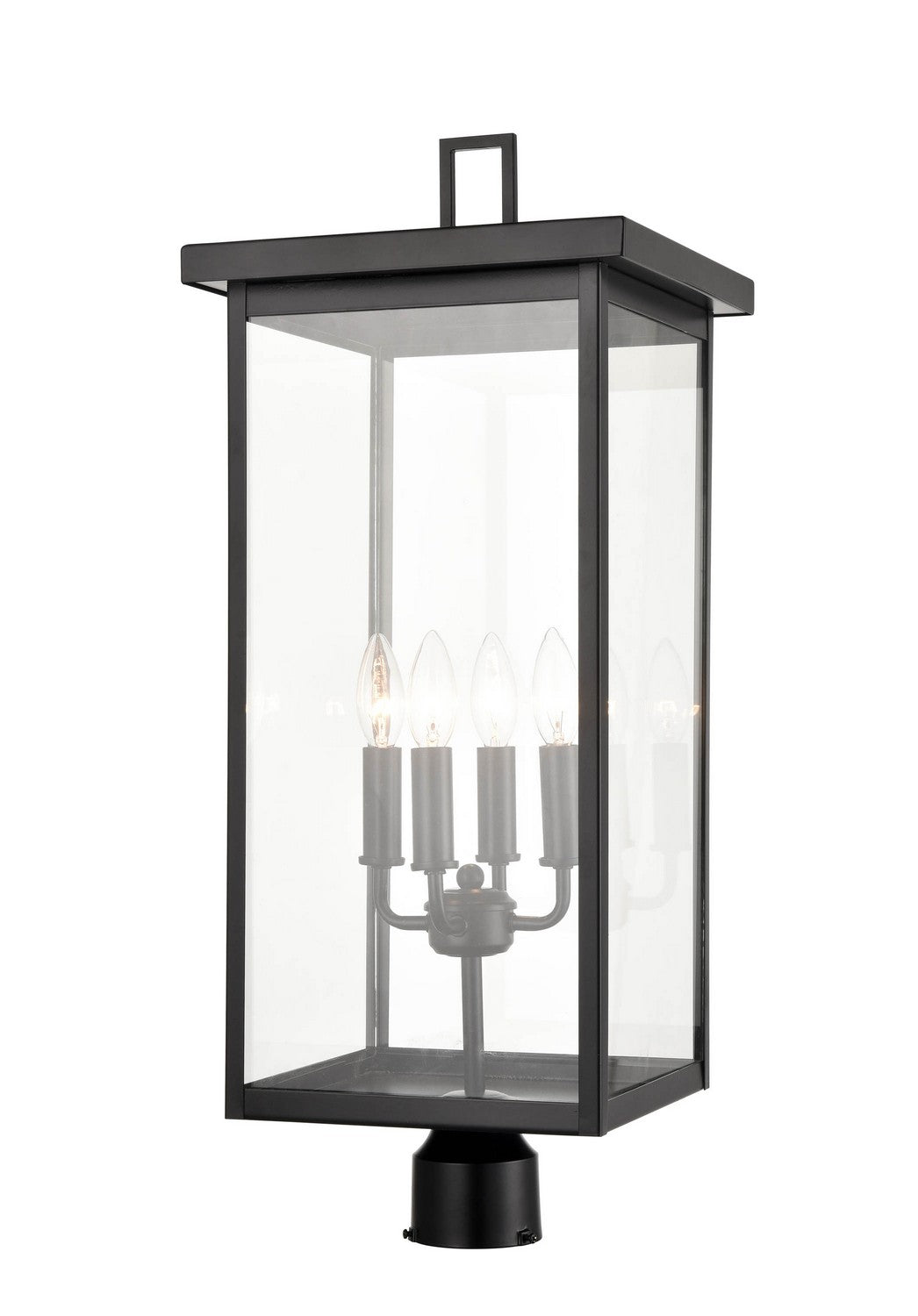 Millennium - 2604-PBK - Four Light Outdoor Post Lantern - Barkeley - Powder Coated Black