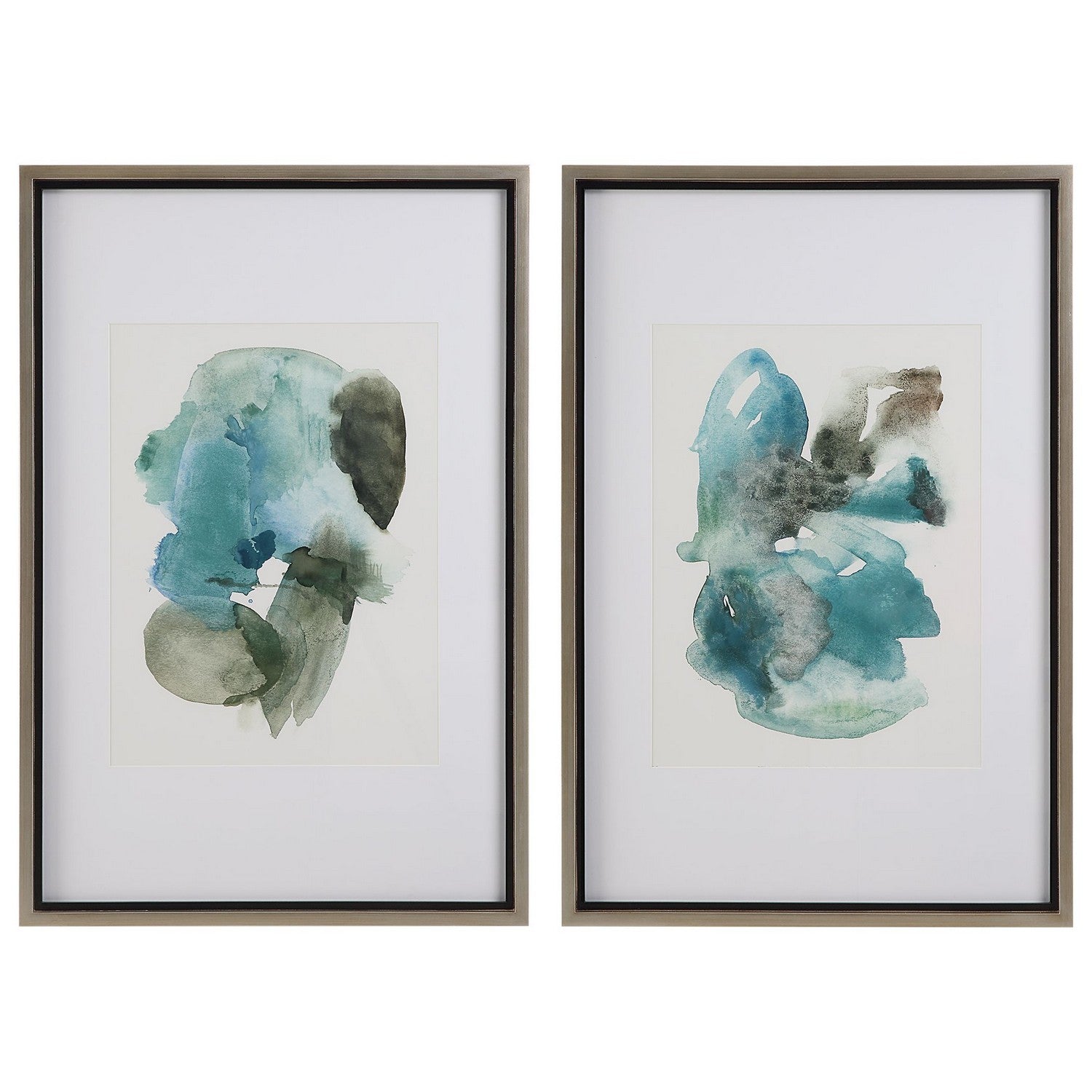 Uttermost - 32291 - Prints, Set Of 2 - Blueprints - Champagne Gold