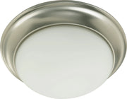 Quorum - 3507-17-65 - Three Light Ceiling Mount - 3507 Satin Opal Ceiling Mounts - Satin Nickel